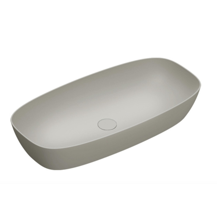 Umywalka wpuszczana w blat Catalano Green, 40x40cm, bez przelewu, brązowy satynowy