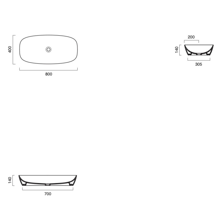 Umywalka wpuszczana w blat Catalano Green, 40x40cm, bez przelewu, brązowy satynowy