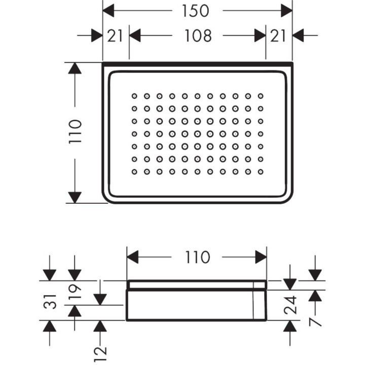Kubek do mycia zębów Axor Universal, nikiel szczotkowany
