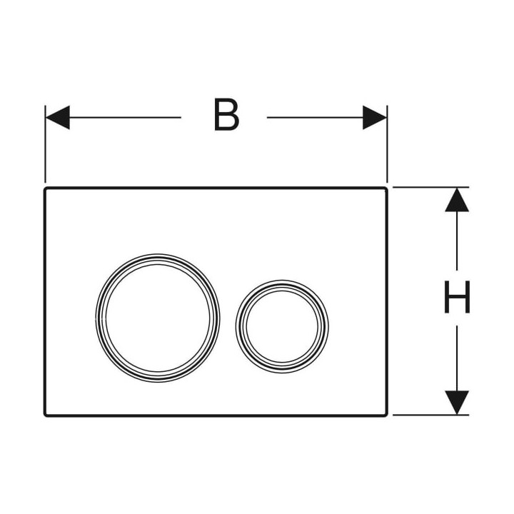 Przycisk uruchamiający Geberit Sigma20, do spłukiwania dwudzielnego, imitacja betonu/chrom