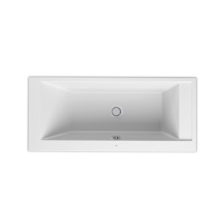 Wanna prostokątna Roca Spiro, 170x75cm, Stonex, z półką na baterię, biały 
