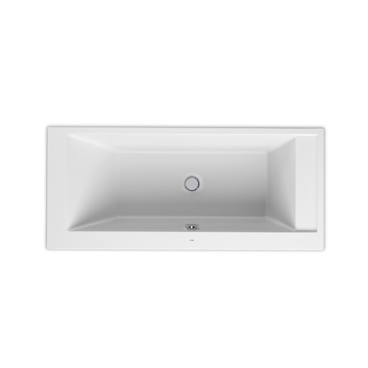 Wanna prostokątna Roca Spiro, 170x75cm, Stonex, z półką na baterię, biały 