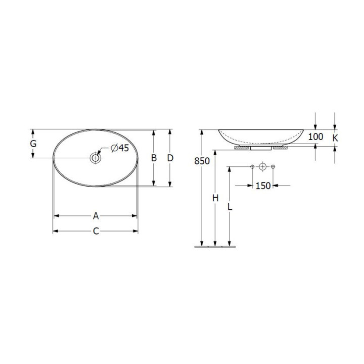 Umywalka Villeroy & Boch Loop&Friends, Biały Alpin Ceramicplus, nablatowa, 38 cm, bez przelewu