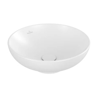 Umywalka nablatowa Villeroy & Boch Loop & Friends, okrągła, 38cm, z przelewem, Weiss Alpin CeramicPlus