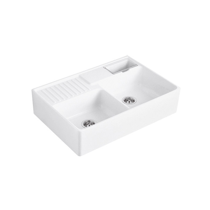 Zlewozmywak ceramiczny dwukomorowy 89,5x63x22 cm Villeroy & Boch
