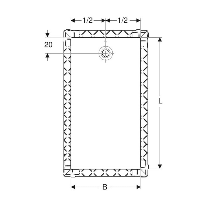 Brodzik prostokątny Geberit Olona, 120x90cm, z włókniną uszczelniającą, biały matowy