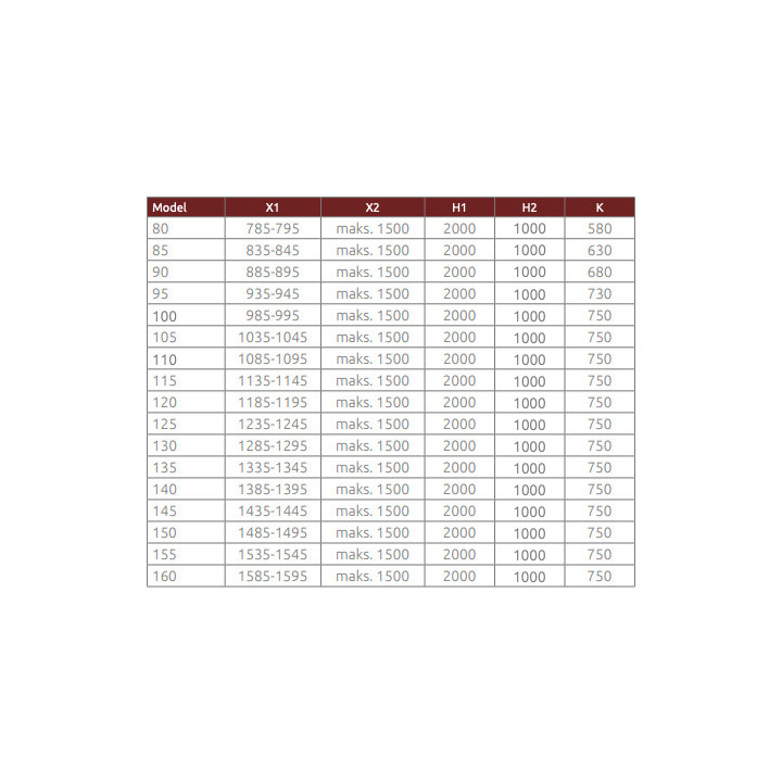 Ścianka Walk-In Radaway Modo New II 110, 108.5-109.5x200cm, chrom, szkło przejrzyste
