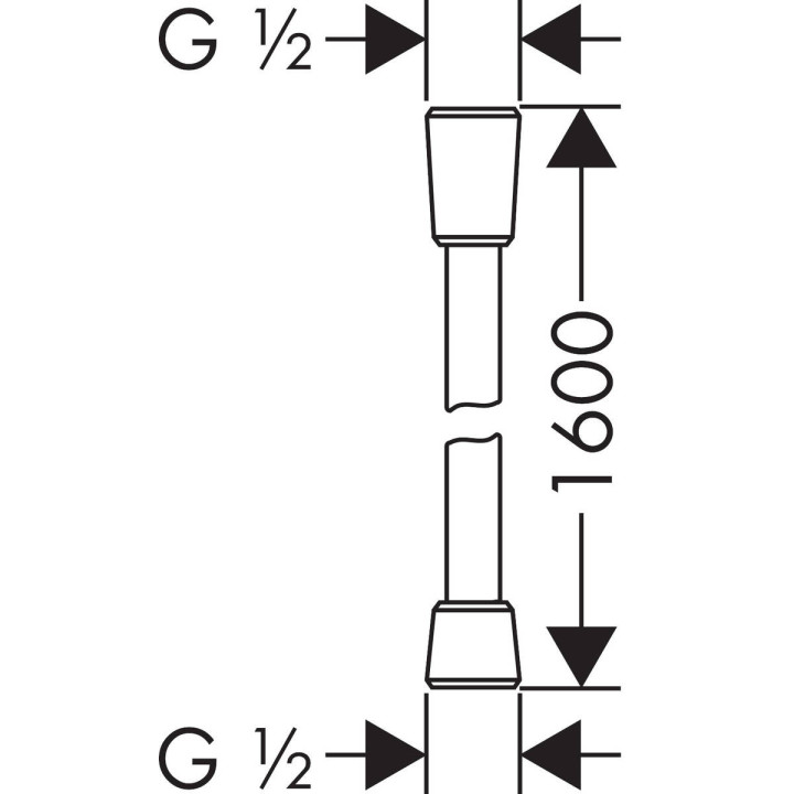 Wąż prysznicowy Axor, 160cm, powłoka z tworzywa, chrom
