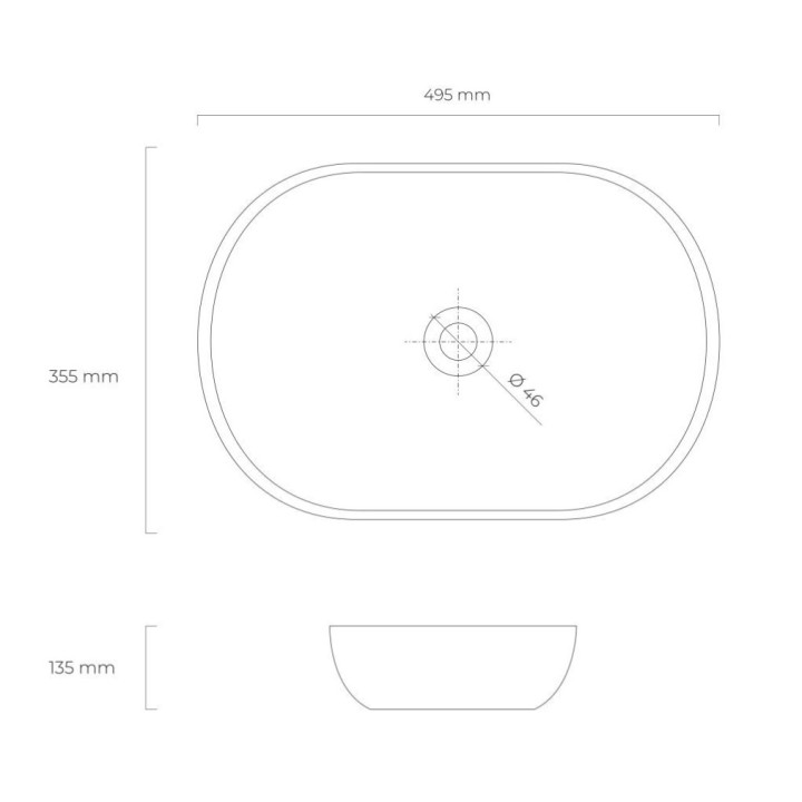 Umywalka nablatowa Oltens Hamnes, 60x42,5cm, owalna, bez przelewu, powłoka SmartClean, biała