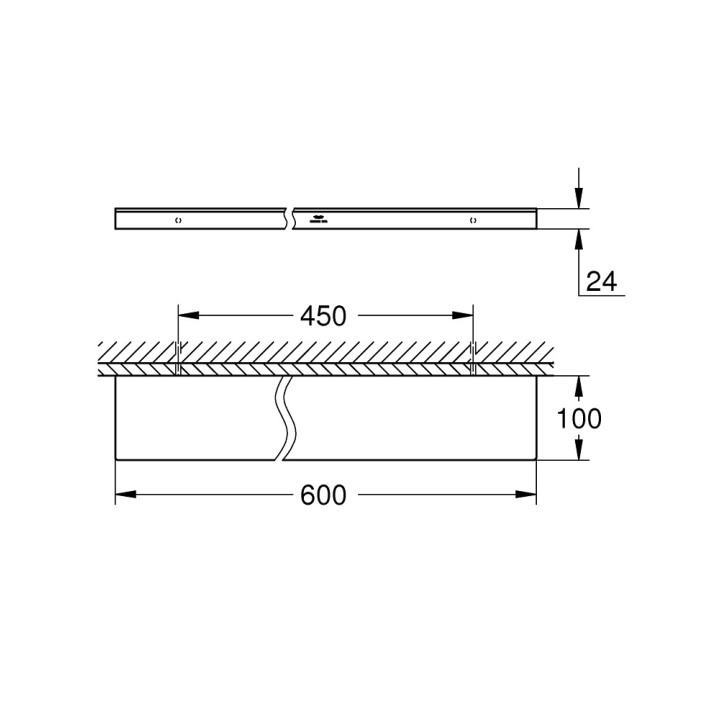 Półka Grohe Allure, podtynkowa, 60cm, chrom