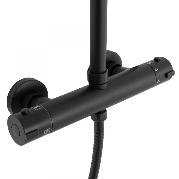 Termostatyczny zestaw natryskowy Rea Bliss Gold, natynkowy, 2 wyjścia wody, złoty