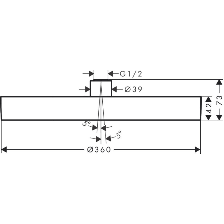 Deszczownica Hansgrohe Rainfinity 250 1jet, średnica 25cm, czarny mat