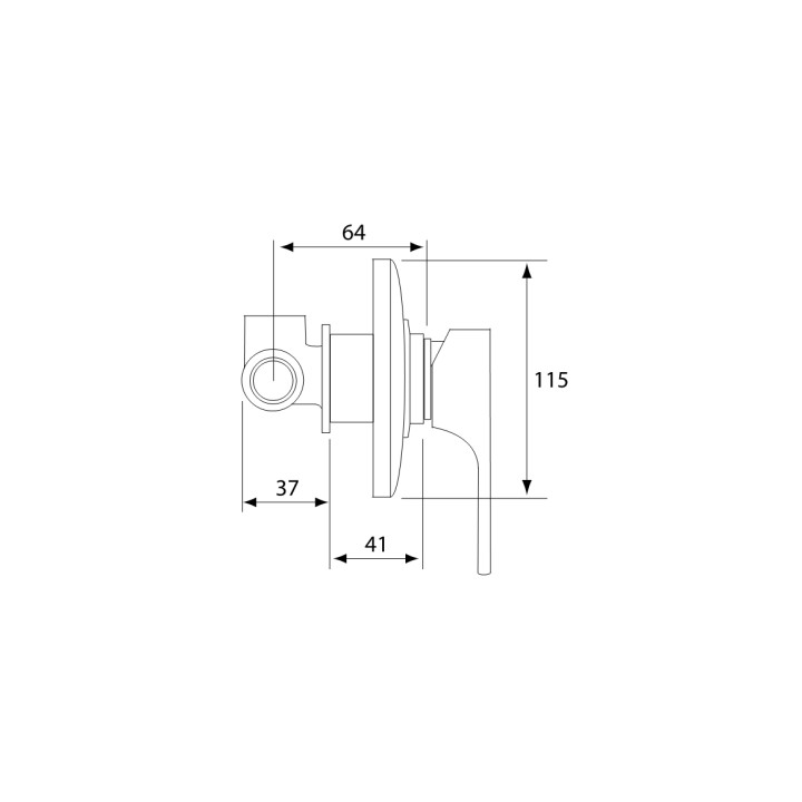 Bateria natryskowa podtynkowa Daniel Omega- sanitbuy.pl