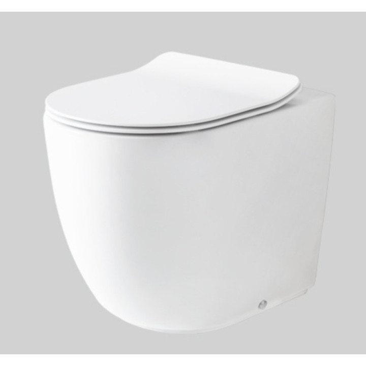 Miska stojąca przyścienna Artceram File 2.0, 53x37cm, Rimless, bez rantu spłukującego, brown matera