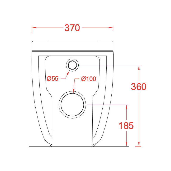 Miska stojąca przyścienna Artceram File 2.0, 53x37cm, Rimless, bez rantu spłukującego, brown matera