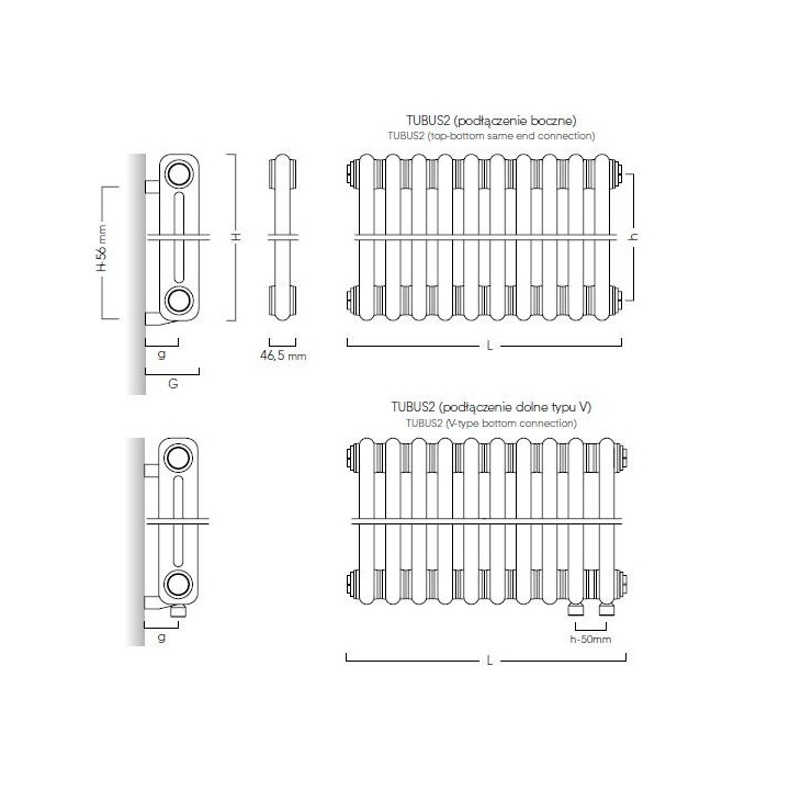 Grzejnik Instal-Projekt Afro New X 161,4 x 57,5 cm - biały- sanitbuy.pl