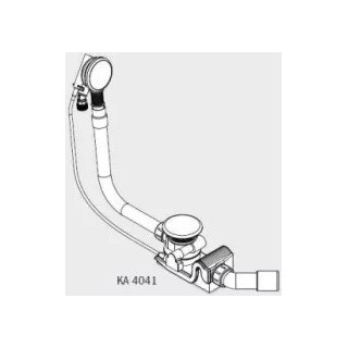 Syfon Kaldewei Comfort Level Plus, z przedłużeniem, funkcja napełniania, chrom