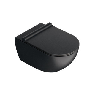 Miska wisząca Catalano Sfera, 54x35cm, bezrantowa, newflush, czarny satynowy