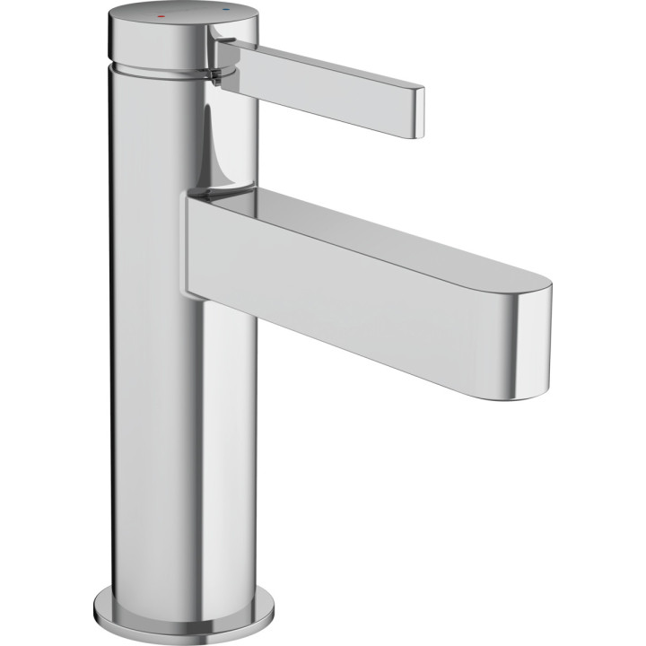 Bateria umywalkowa Hansgrohe Finoris, stojąca, jednouchwytowa, 100 z kompletem odpływowym Push-Open, czarny mat