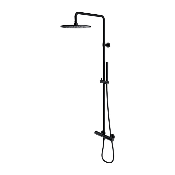 Zestaw wannowo-natryskowy Omnires Y, podtynkowy, wylewka 21cm, 2 wyjścia wody, grafit