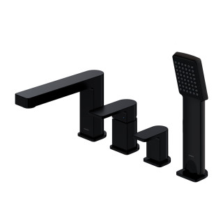 Bateria wannowa Omnires Baretti, natynkowa, 2 wyjścia wody, wylewka 184mm, chrom