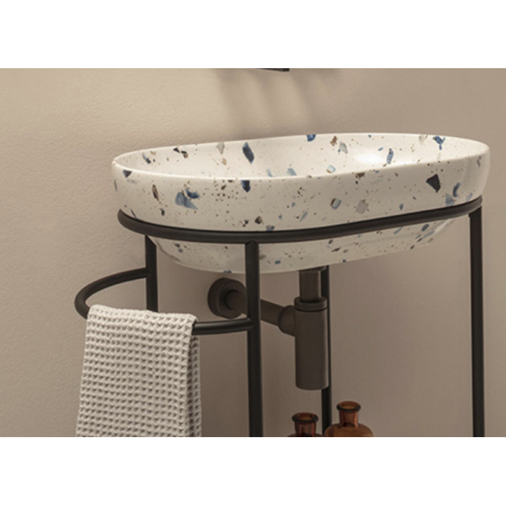 Stelaż pod umywalkę Globo Opi, 65x42cm, z wieszakiem na ręcznik