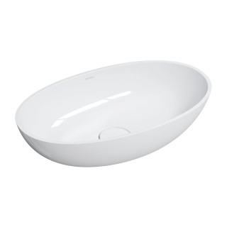 Umywalka nablatowa Omnires Neo M+, 60x36cm, bez przelewu, biały połysk