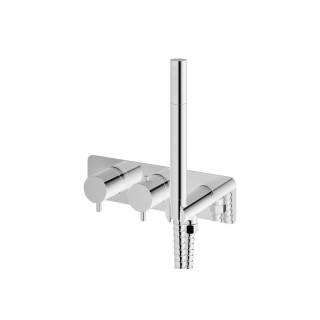 Termostatyczna bateria wannowa Kohlman Axel, natynkowa, wylewka 208mm, 2 wyjścia wody, chrom