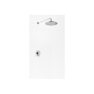 Zestaw prysznicowy Kohlman Axel, podtynkowy, 2 wyjścia wody, deszczownica 20cm, słuchawka 1-funkcyjna, chrom