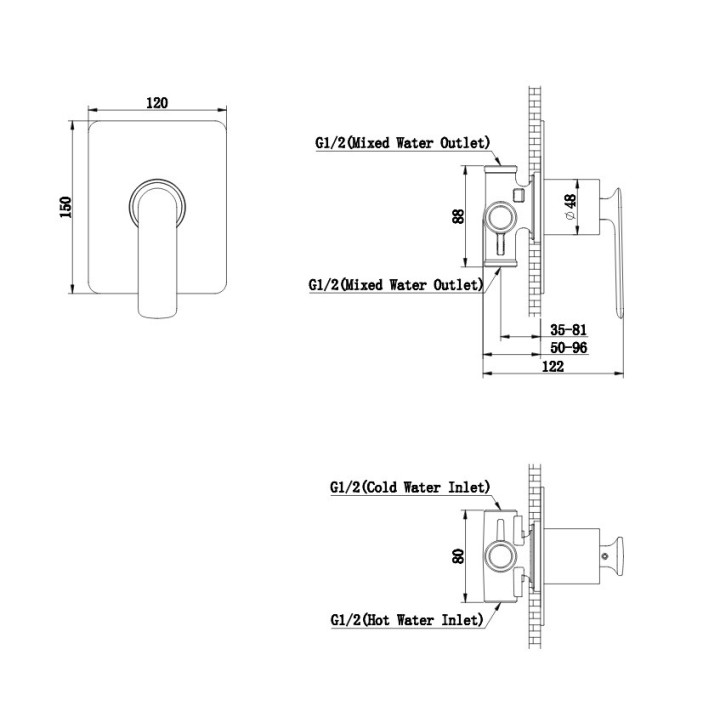 Bateria Kohlman Experience Black wannowo-prysznicowa 4-otworowa, czarny mat- sanitbuy.pl