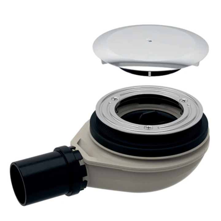 Zestaw odpływowy do brodzików Geberit d90, zasyfonowanie 30mm, pokrywa odpływu, chrom