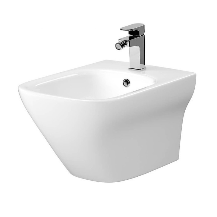 Bidet zawieszany Cersanit Larga Oval, 52x35,5cm, otwór na armaturę, biały
