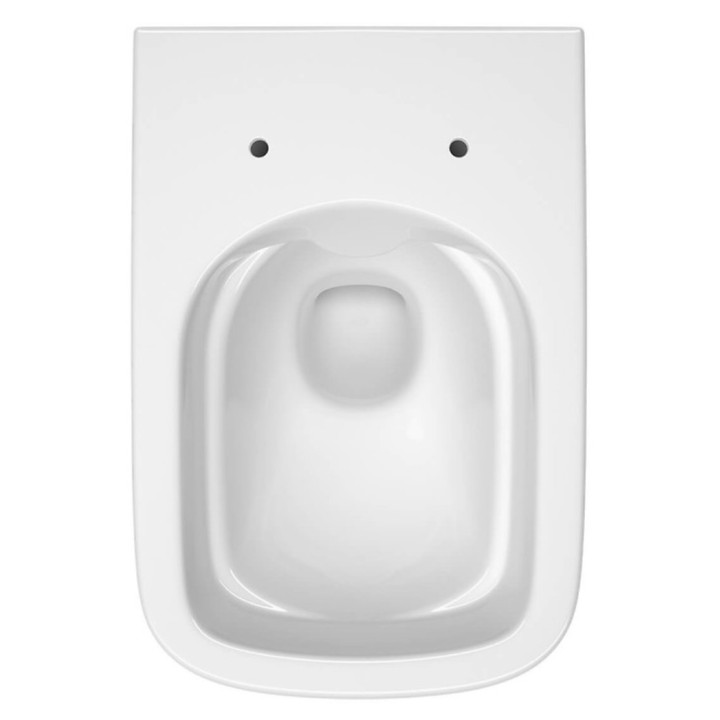 Set B331 miska wisząca Cersanit Larga Oval z deską Slim Wrap, 52x36cm, CleanOn, biały