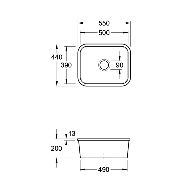 Zlewozmywak podblatowy 55x44 cm Villeroy & Boch CISTERNA 60C- sanitbuy.pl