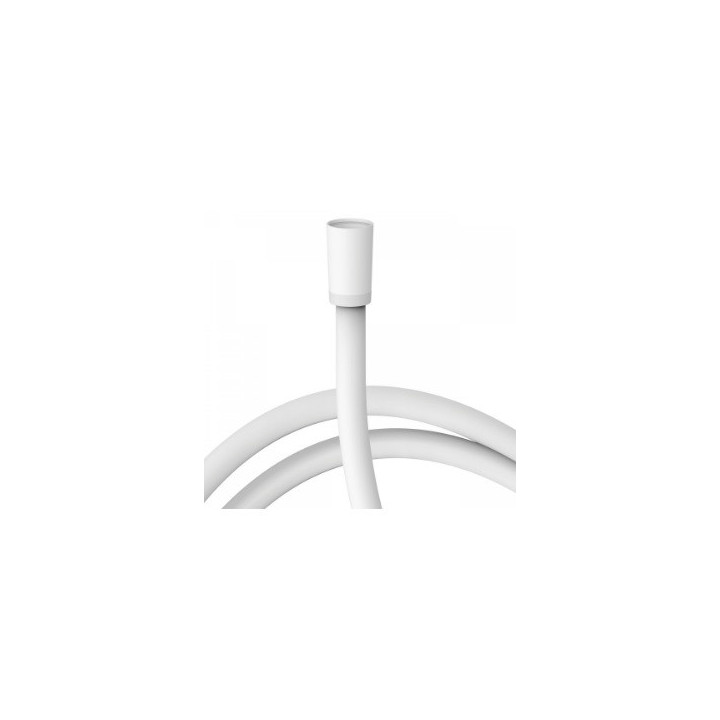 Wąż prysznicowy Tres Satin, 150cm, końcówki przeciwskrętne, biały mat