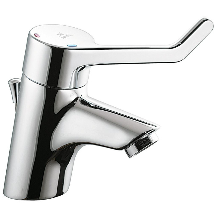 Bateria umywalkowa dla osób niepełnosprawnych Ideal Standard Ceraplus, stojąca, wysokość 143mm, korek automatyczny, chrom