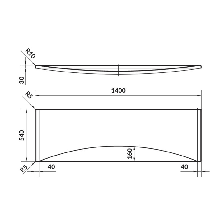 Panel boczny do wanien Cersanit Virgo/Intro 180, biały