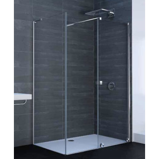 Ścianka boczna do drzwi suwanych Walk-In Huppe Xtensa Pure 4-kąt, 800x2000mm, szkło przezroczyste Anti-Plaque, profil srebrny po