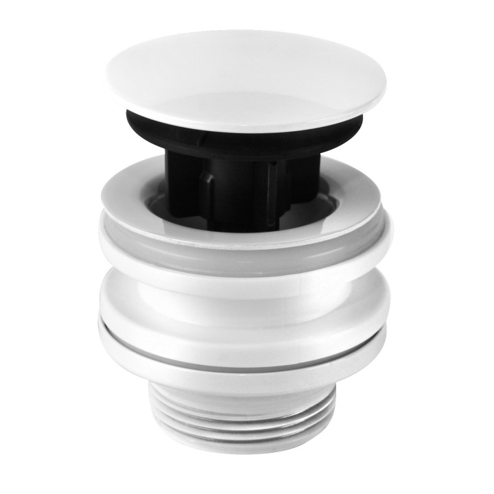 Spust umywalkowy McAlpine, klik-klak, biały