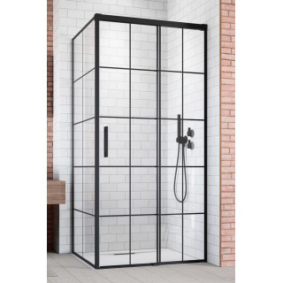 Drzwi kabiny prysznicowej Radaway Idea Gold KDJ, lewe, 100cm, przesuwne, szkło przejrzyste, profil złoty