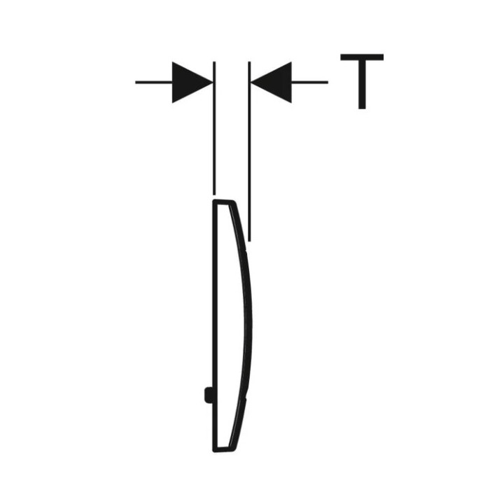 Przycisk uruchamiający Geberit Delta50, spłukiwanie dwudzielne, tworzywo sztuczne, chrom matowy