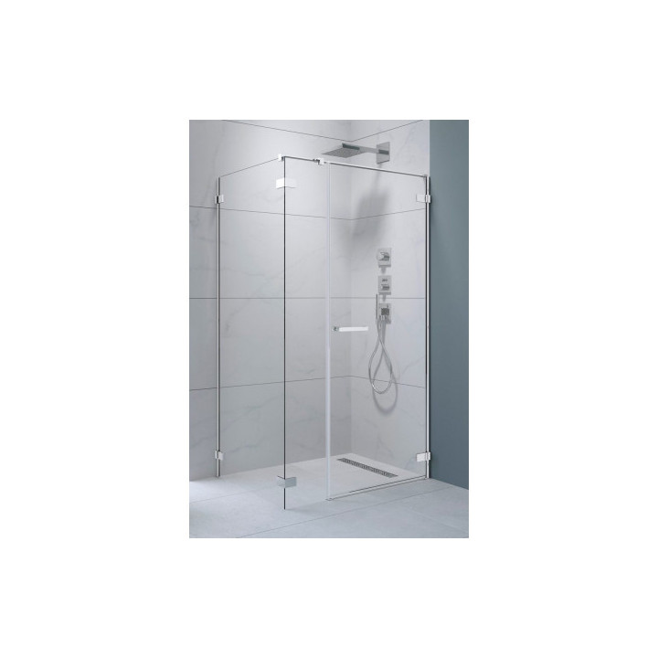 Front kabiny prysznicowej Radaway Arta KDJ II, lewy, 140x200cm, szkło przejrzyste, profil Chrome+
