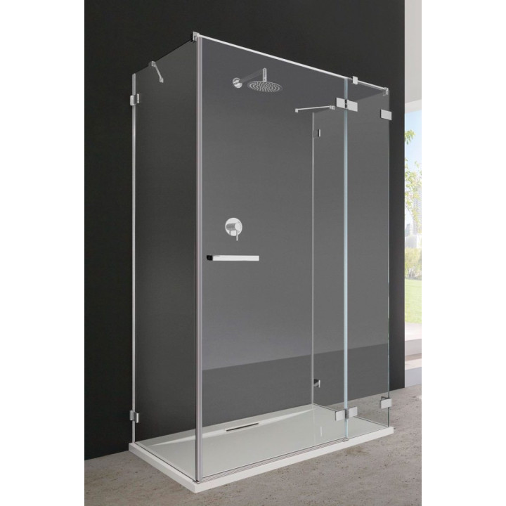 Front kabiny prysznicowej Radaway Arta KDS II, lewy, 140x200cm, szkło przejrzyste, profil Chrome+