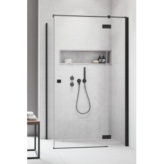 Ścianka boczna Radaway Essenza New Black KDJ S1 75 71.7-73.2-200cm, profil czarny, szkło przejrzyste- sanitbuy.pl