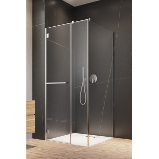 Drzwi rozsuwane do wnęki Radaway Furo DWD 160, ze ściankami, 160x200cm, szkło przejrzyste, profil chrom