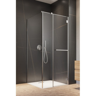 Drzwi rozsuwane do wnęki Radaway Furo DWD 160, ze ściankami, 160x200cm, szkło przejrzyste, profil chrom