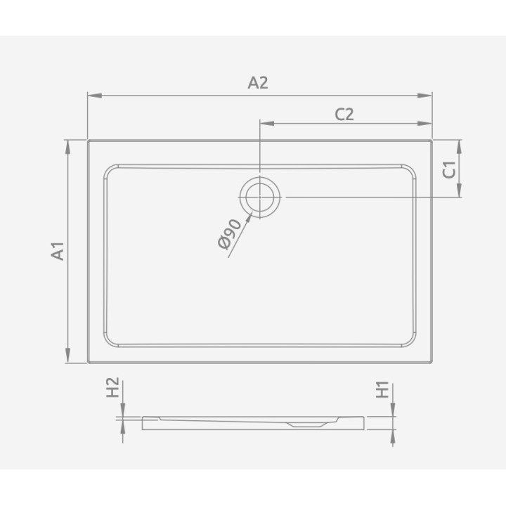 Brodzik pięciokątny Radaway Doros PT E, 100x90cm, lewy, akrylowy, biały