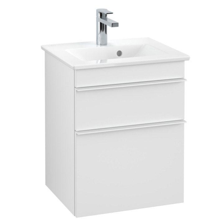 Szafka podumywalkowa Villeroy&Boch Venticello, 466x590x400mm, uchwyty białe, biały mat