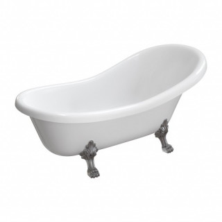 Maskownice nóg do wanien Omnires Atena, 4 sztuki, biały połysk