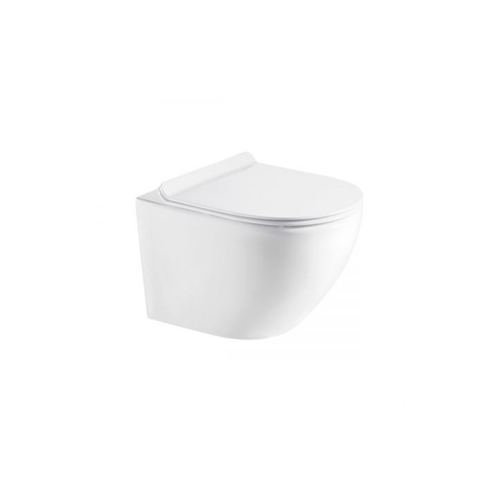 Miska wisząca WC Oltens Hamnes, 52x35,5cm, PureRim, powłoka SmartClean, czarny mat